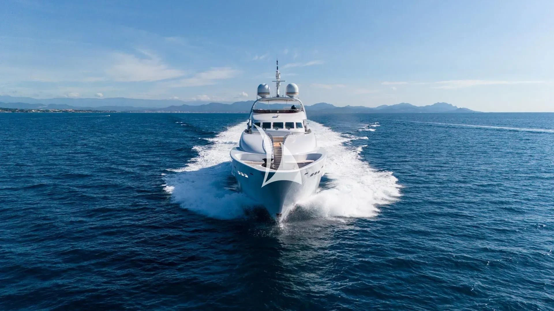 a boat on the water aboard LUISA Yacht for Charter