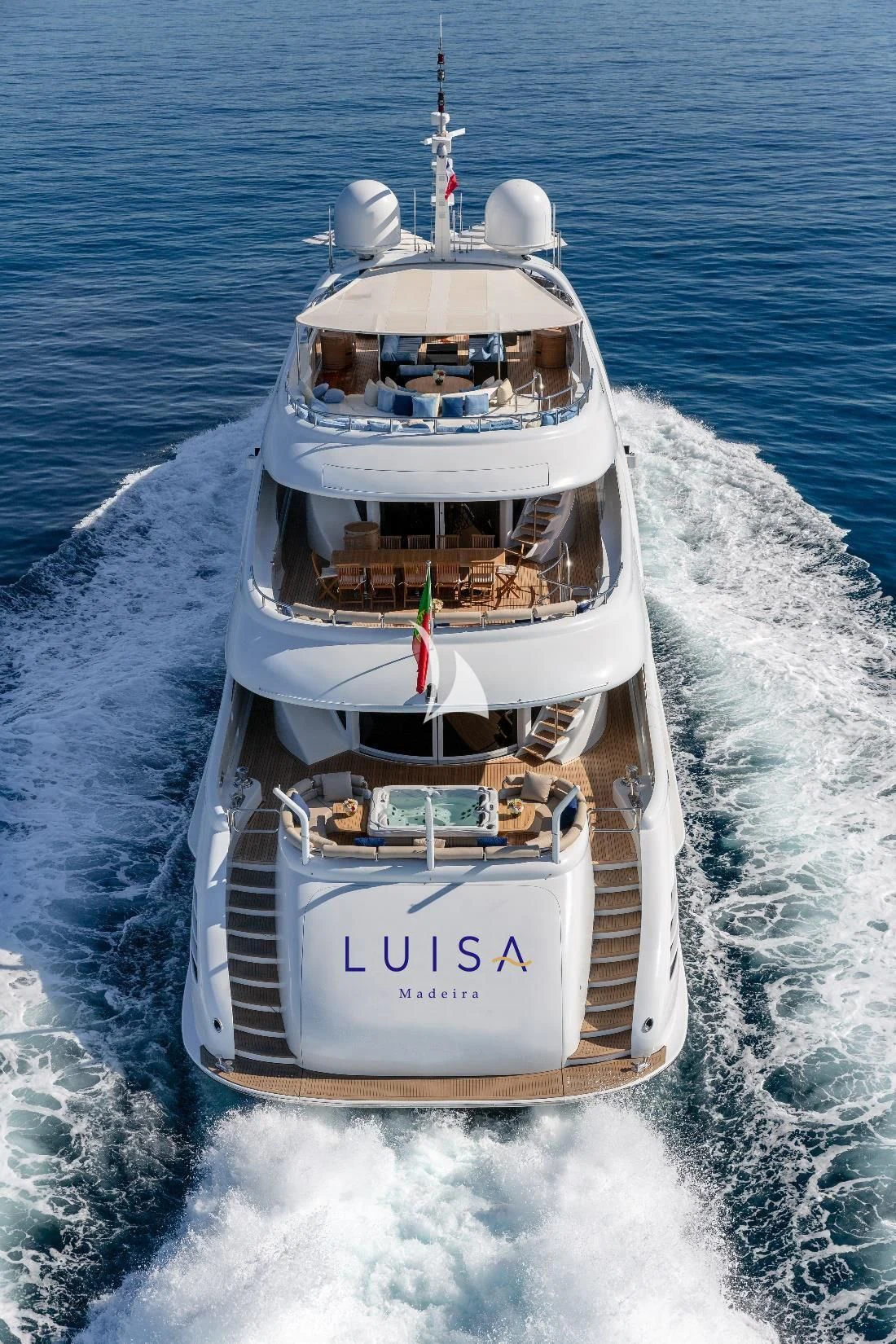 a boat on the water aboard LUISA Yacht for Charter