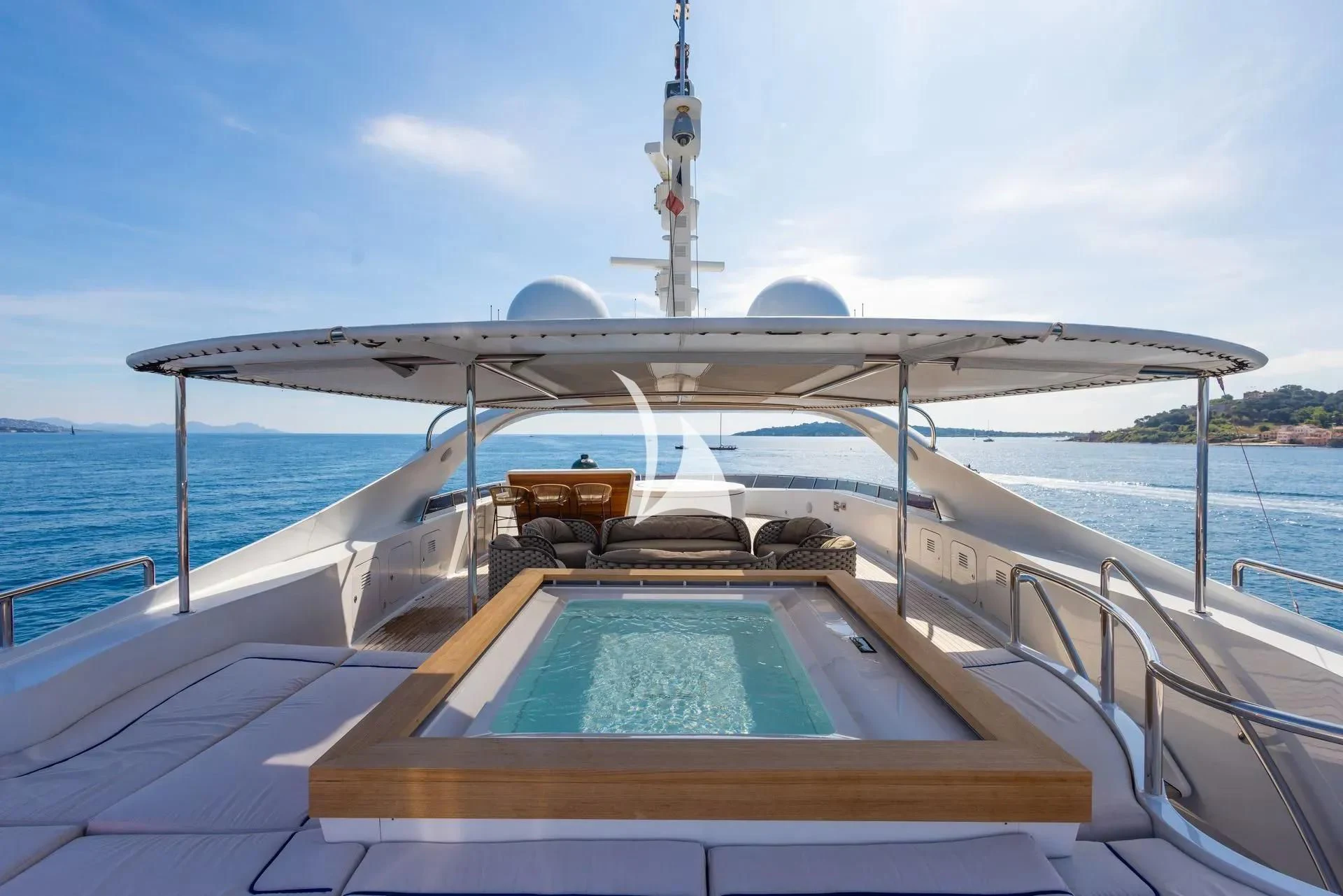 a boat on the water aboard LUISA Yacht for Charter