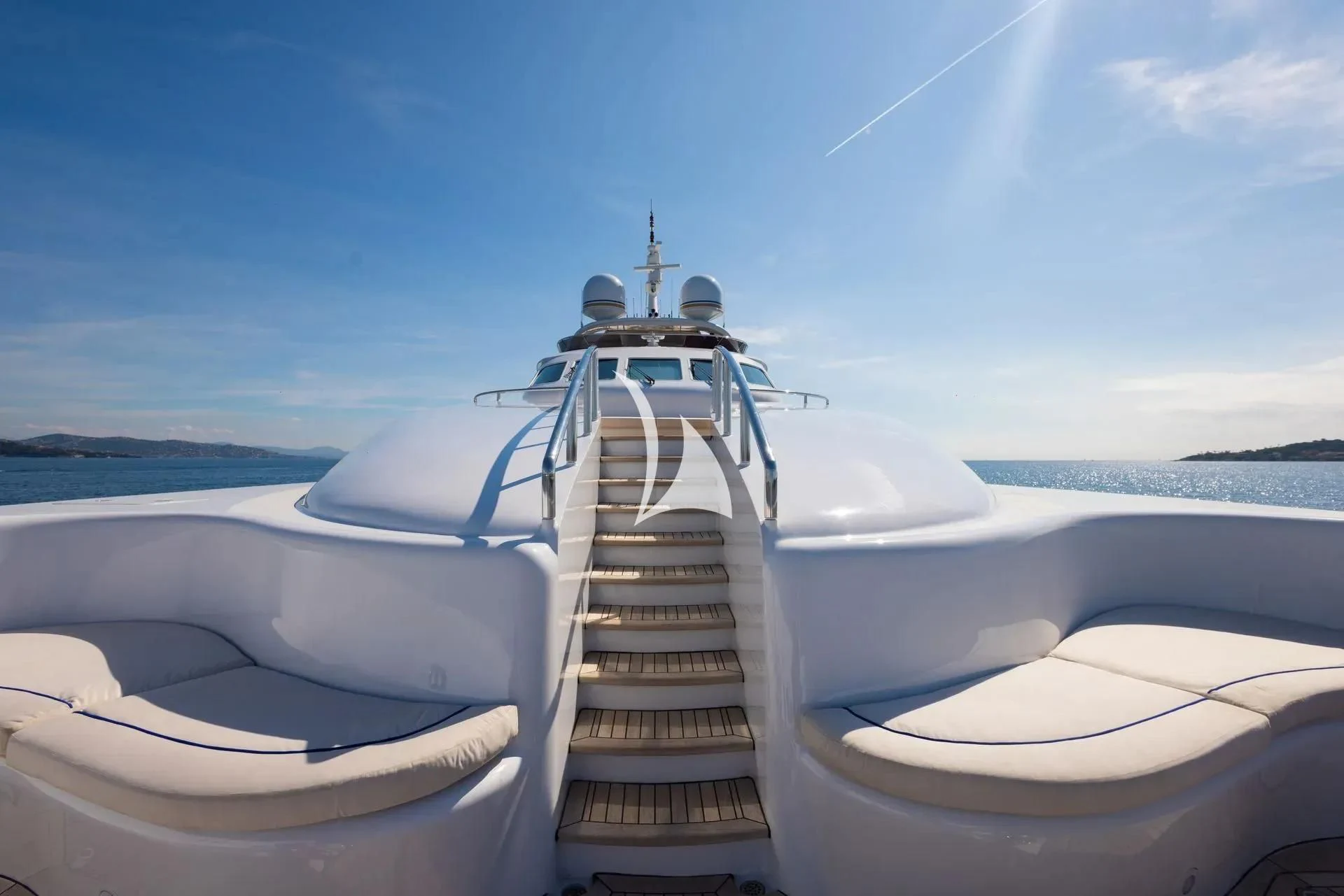 a boat on the water aboard LUISA Yacht for Charter
