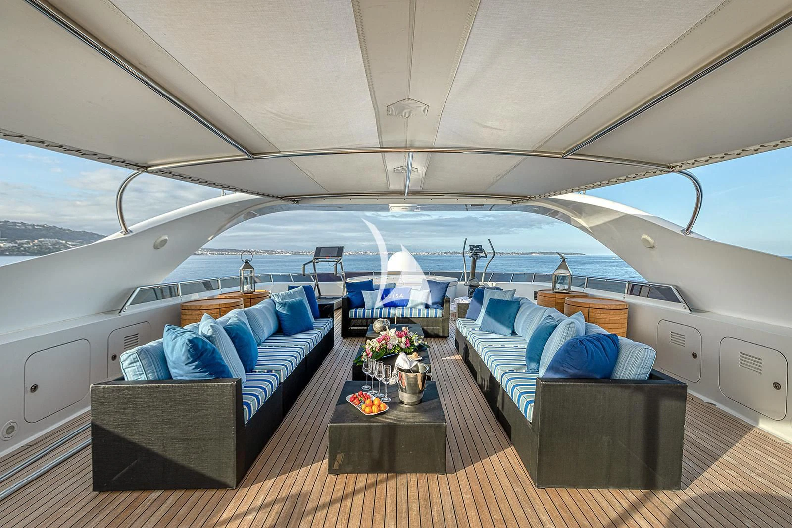 inside of a boat aboard LUISA Yacht for Charter