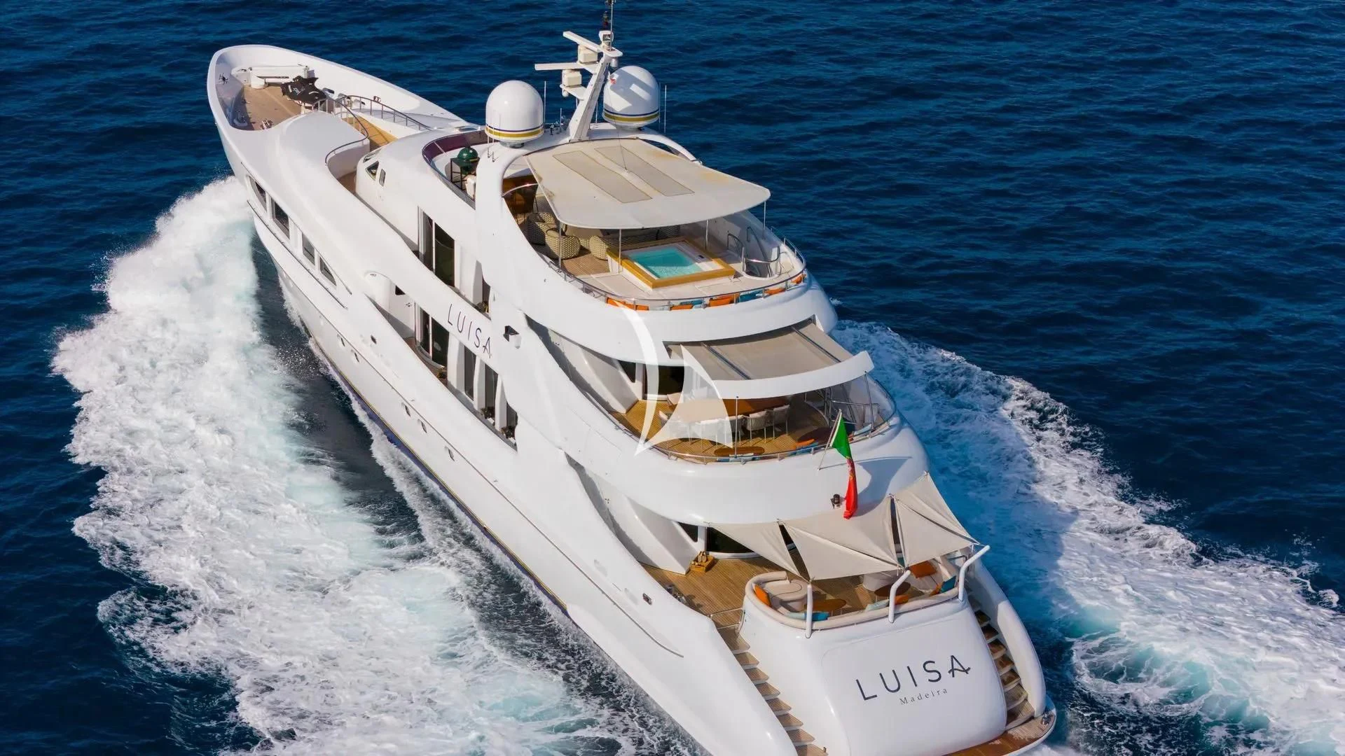 a ship on the water aboard LUISA Yacht for Charter