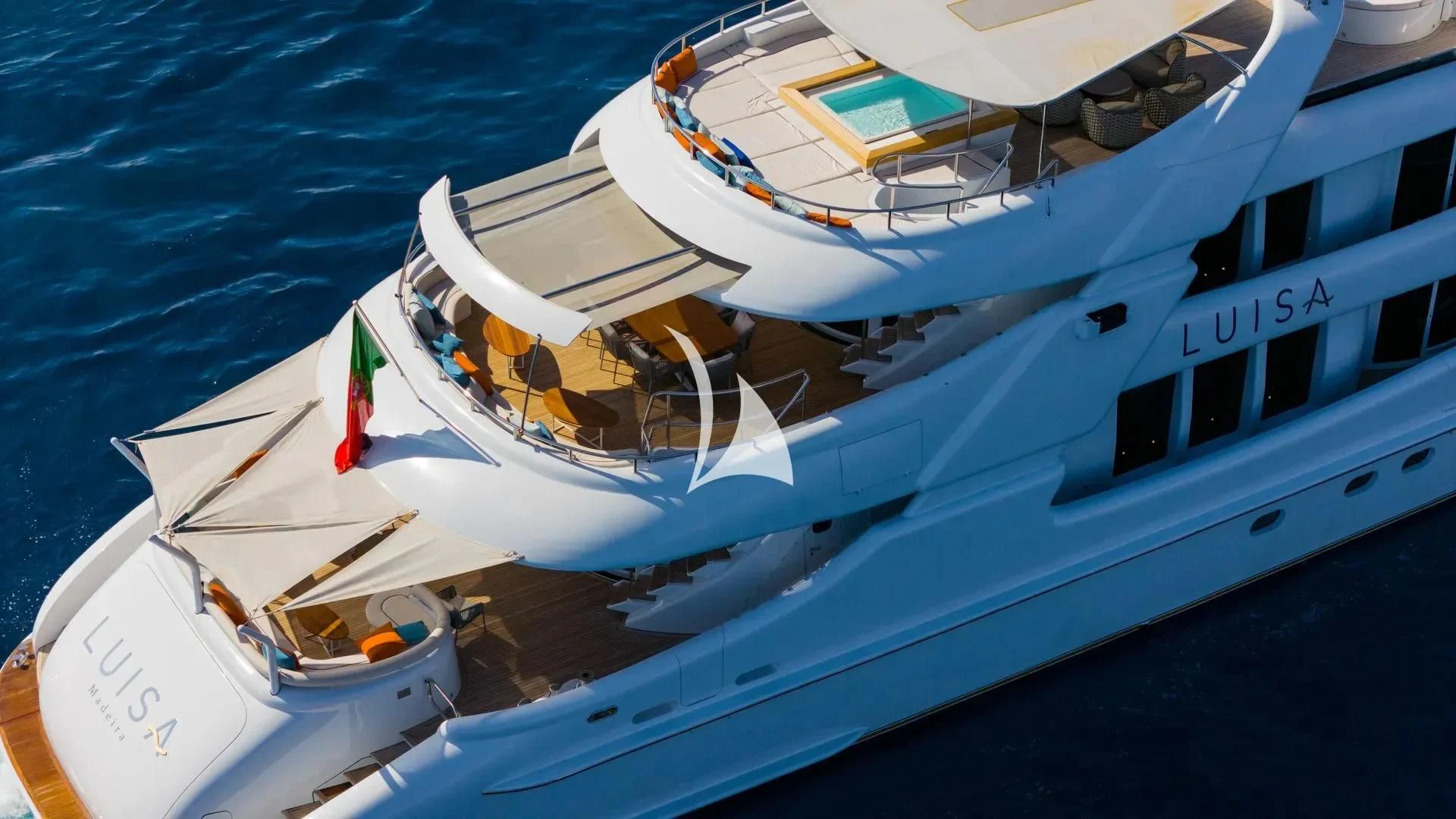 a boat on the water aboard LUISA Yacht for Charter