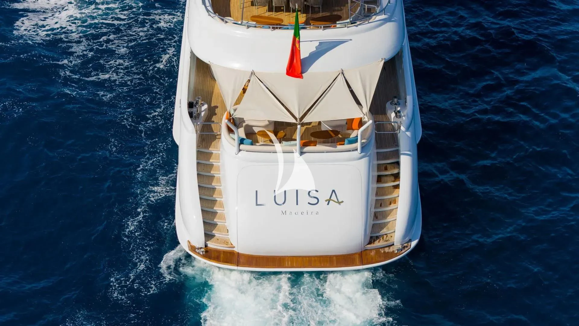 a boat on the water aboard LUISA Yacht for Charter
