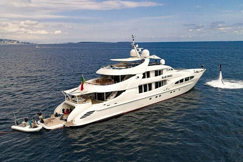 a boat in the water aboard LUISA Yacht for Charter