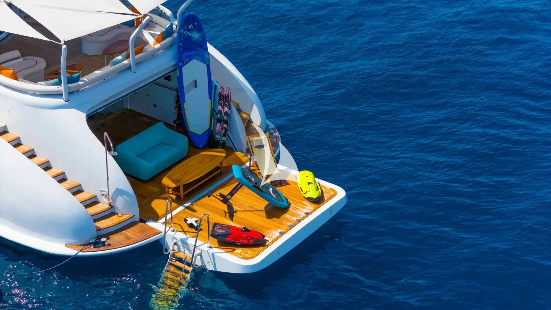 boats in the water aboard LUISA Yacht for Charter