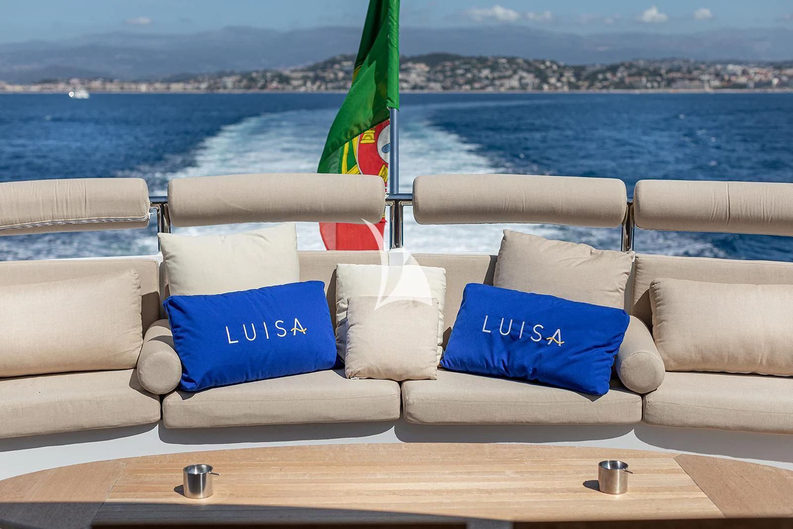 a boat on the water aboard LUISA Yacht for Charter