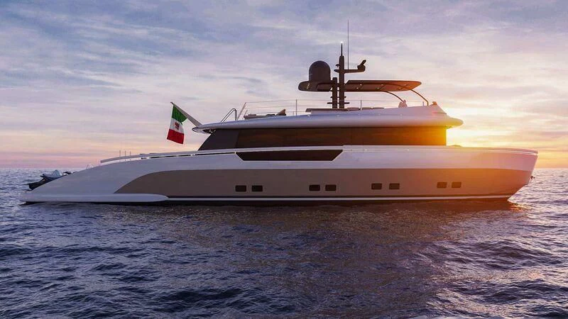 a large ship in the water aboard TERRANOVA TM90/01 Yacht for Sale