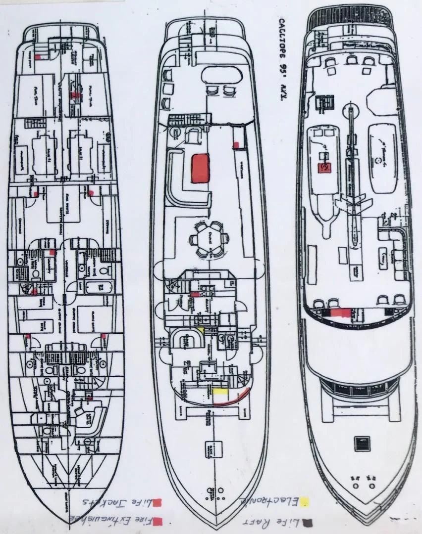 diagram aboard CAROLE TOO Yacht for Sale