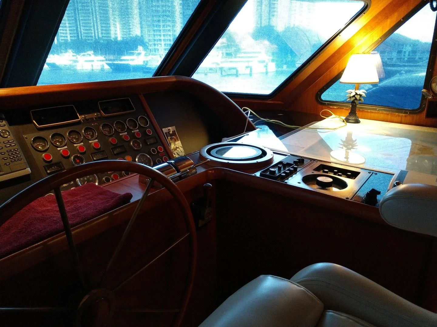 a control panel in a plane aboard CAROLE TOO Yacht for Sale