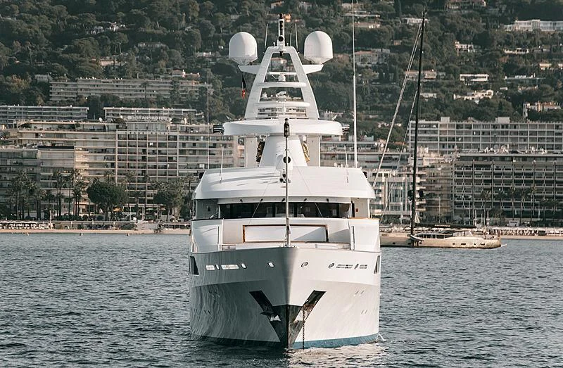 a boat in the water aboard LE PHARAON Yacht for Sale