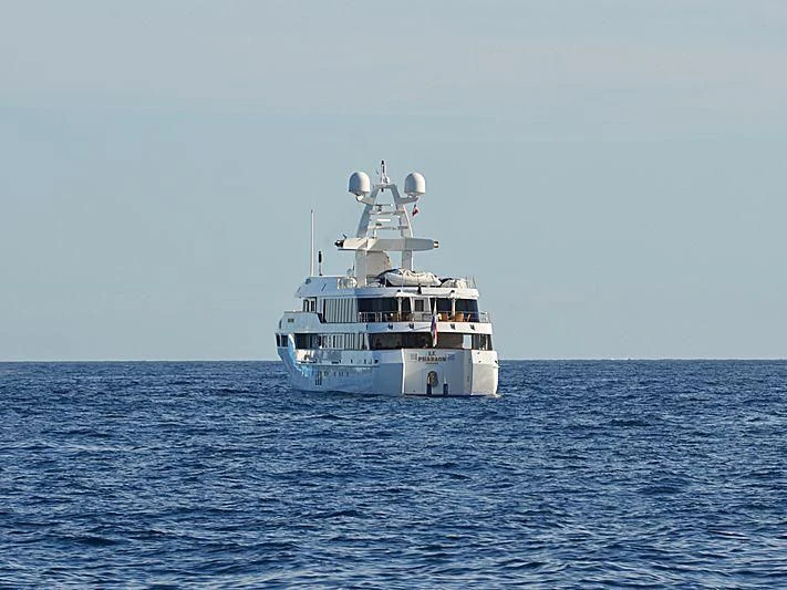 a boat in the water aboard LE PHARAON Yacht for Sale