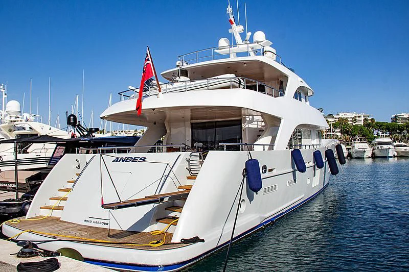 a boat in the water aboard ANDES Yacht for Sale