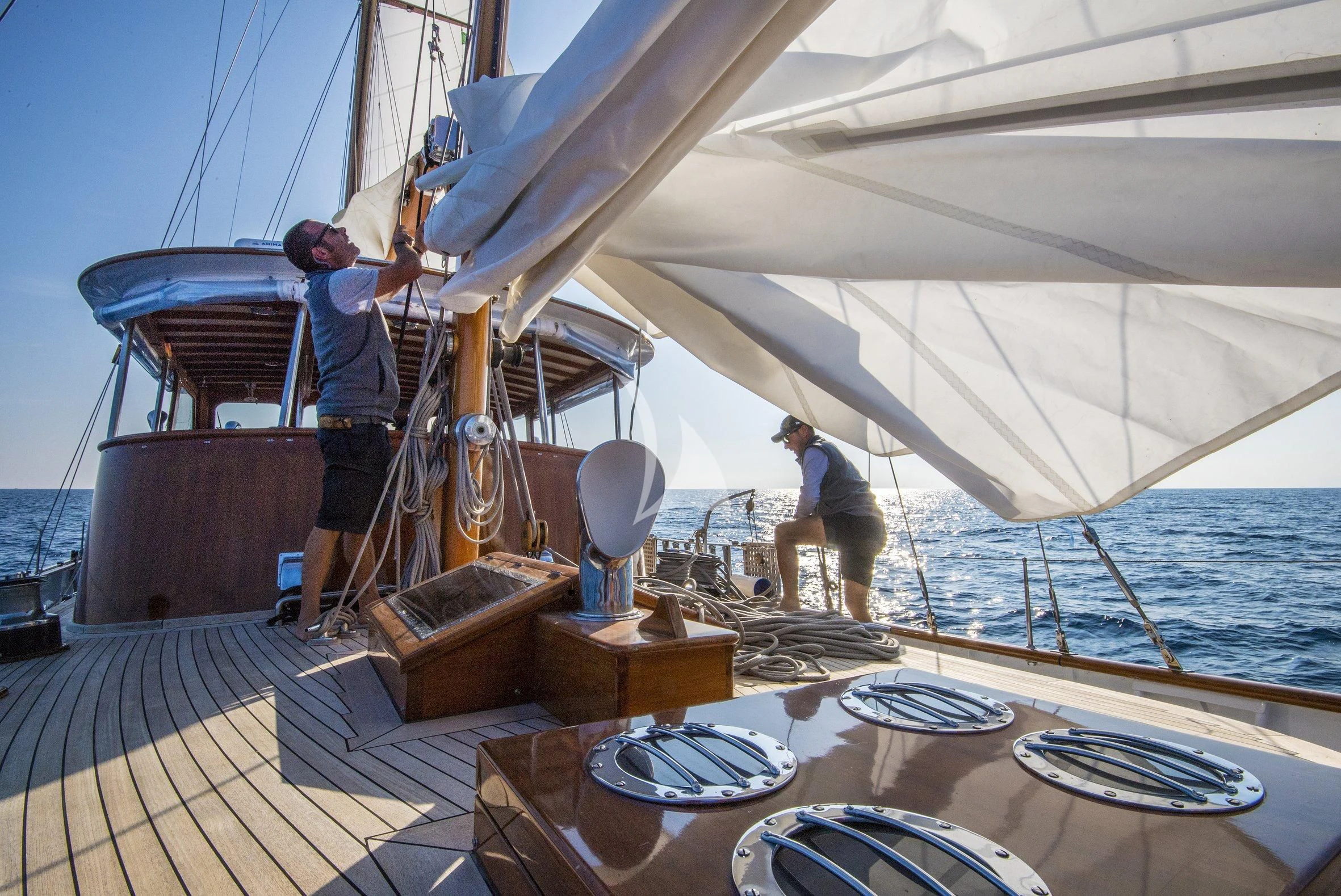 a person on a boat aboard SEA PRINCE Yacht for Sale