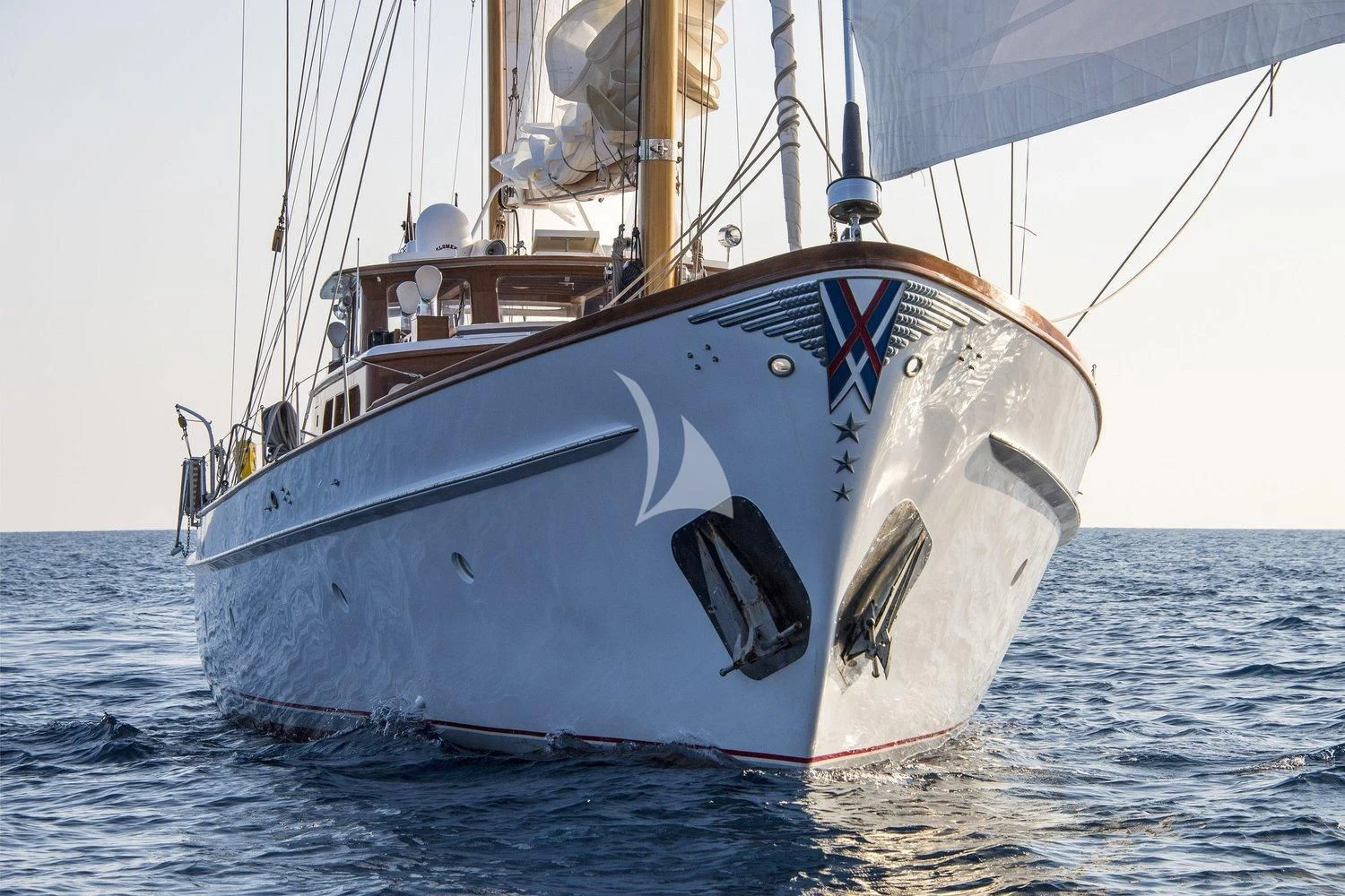 a large boat in the water aboard SEA PRINCE Yacht for Sale