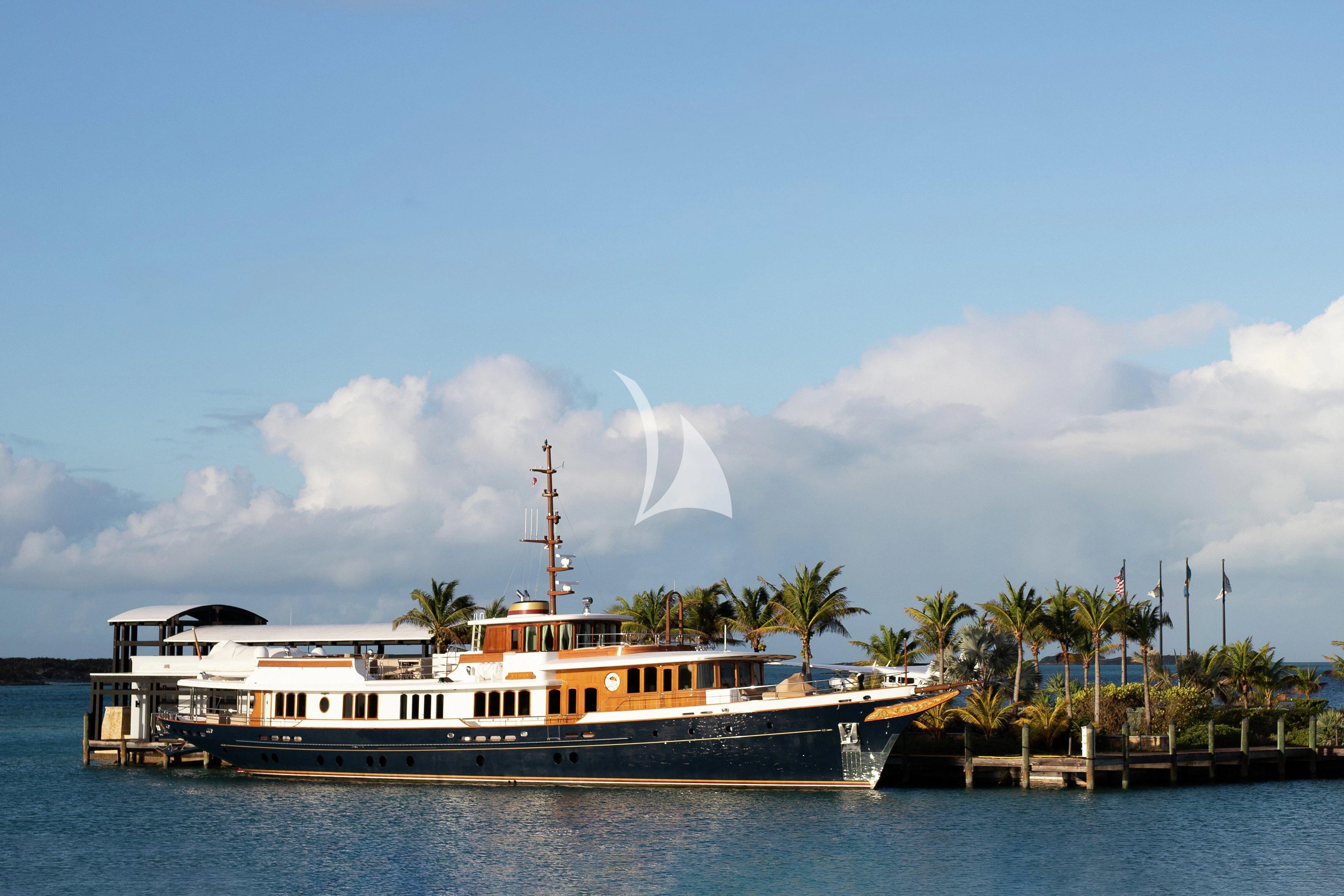 a ferry on the water aboard NADAN Yacht for Sale