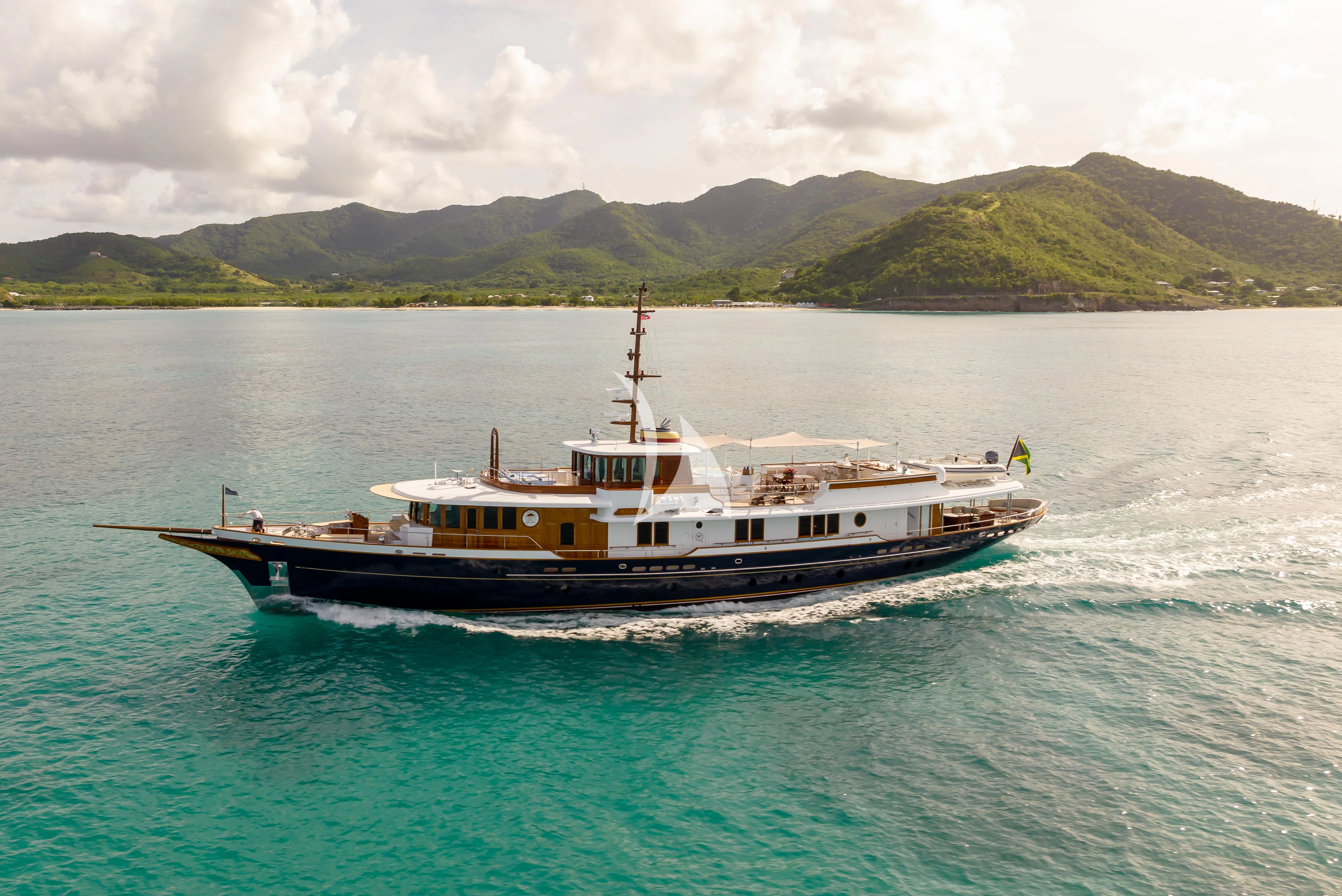 a boat in the water aboard NADAN Yacht for Sale