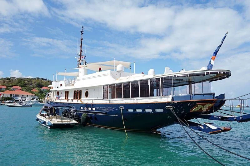 a boat in the water aboard NADAN Yacht for Sale