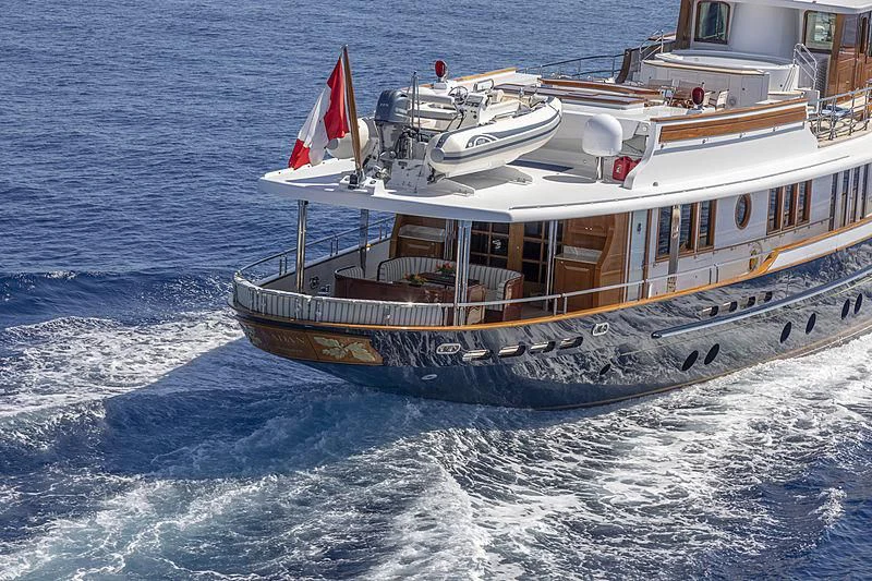 a boat on the water aboard NADAN Yacht for Sale