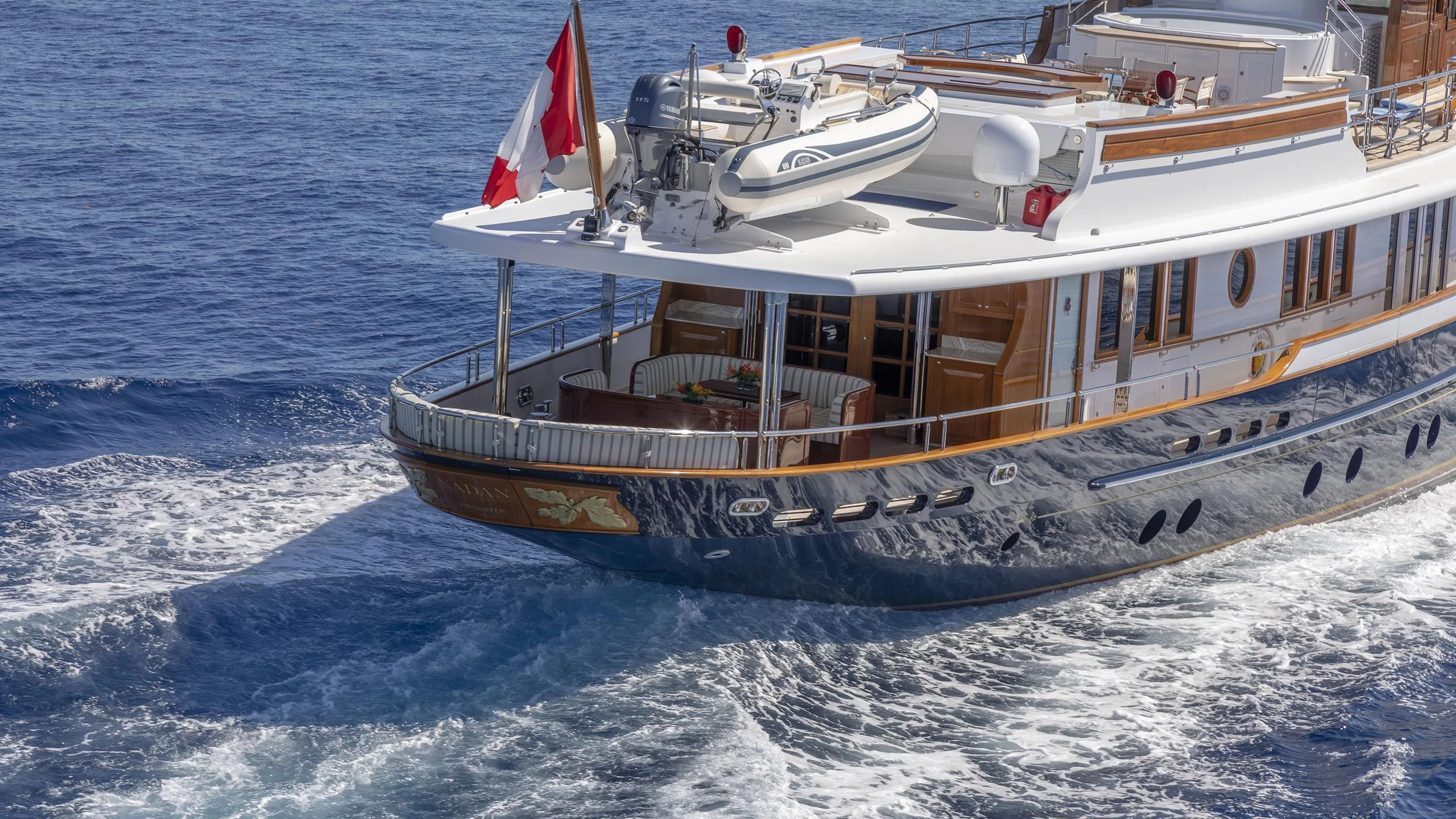 a boat on the water aboard NADAN Yacht for Sale