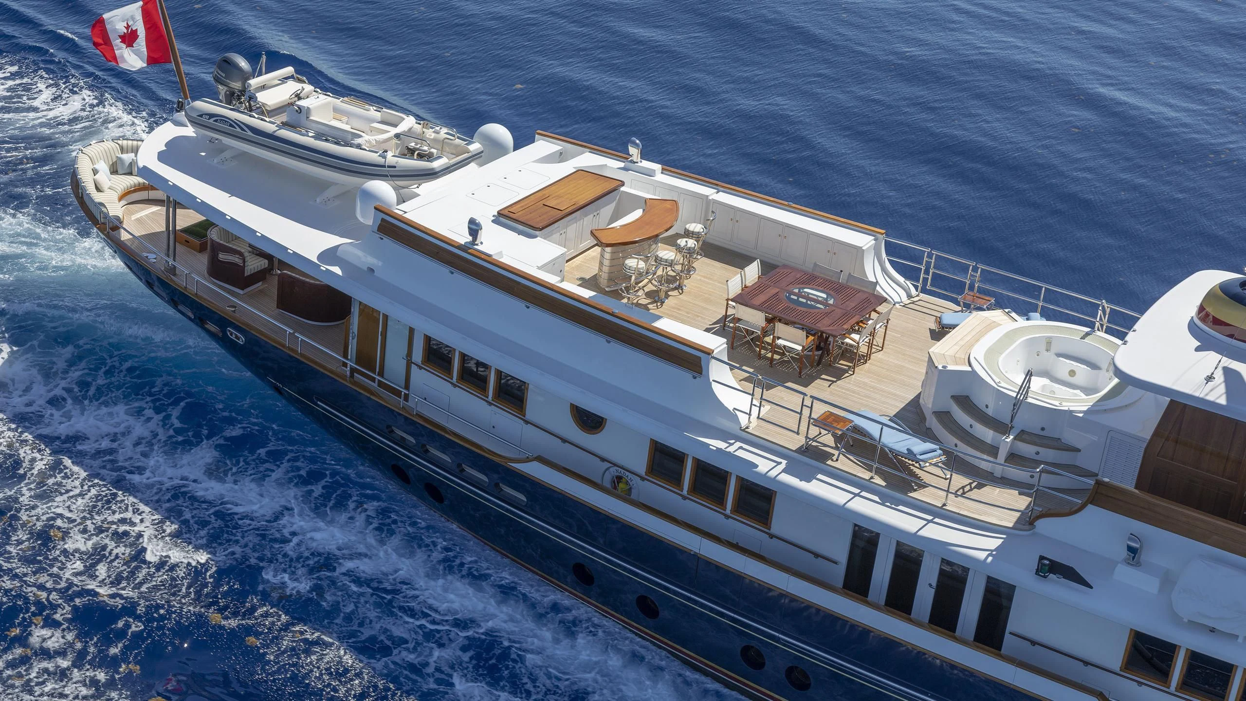 a ship on the water aboard NADAN Yacht for Sale