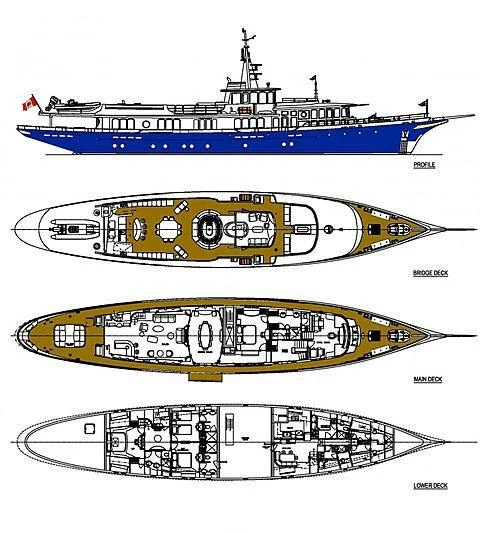 diagram aboard NADAN Yacht for Sale