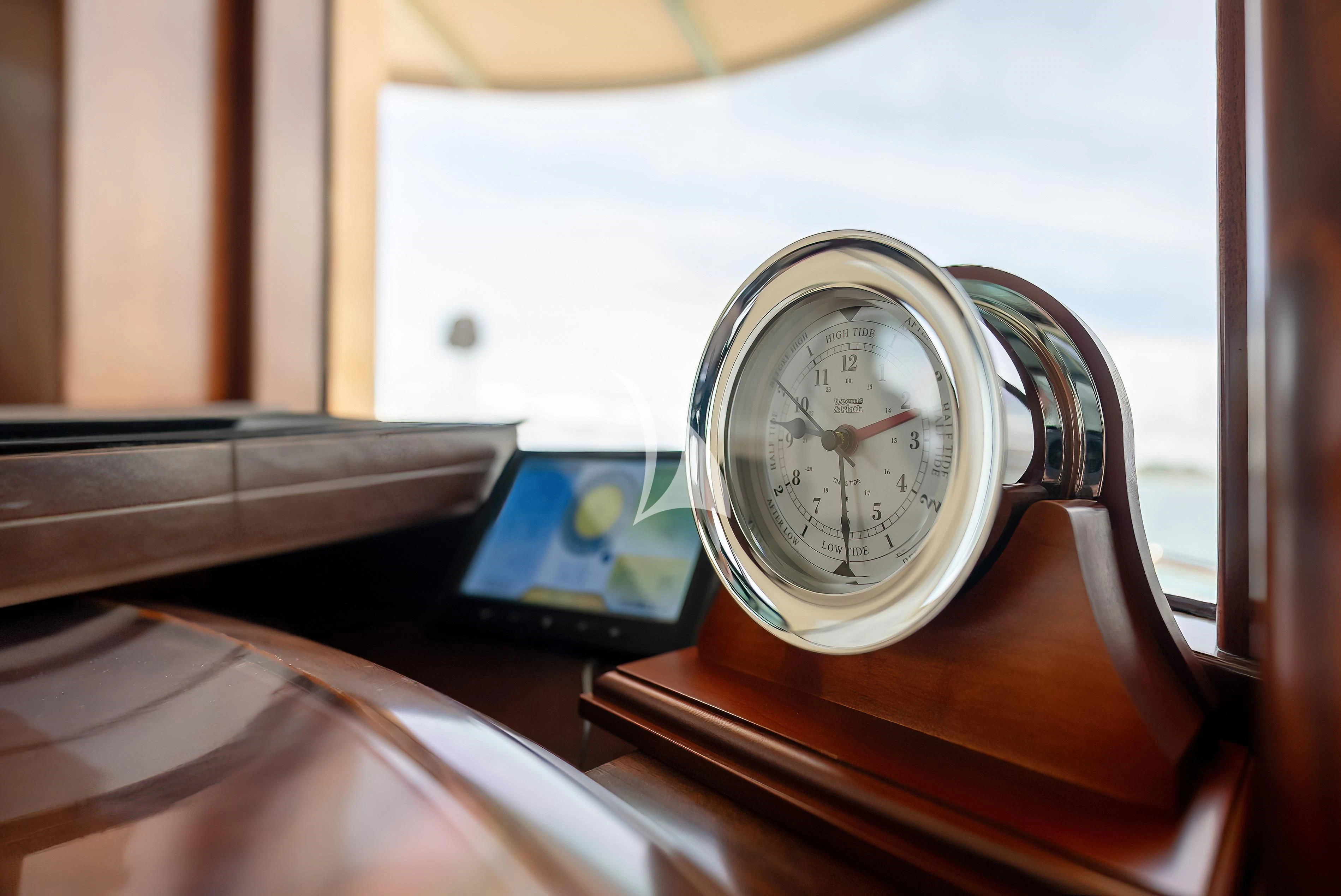 a watch on a table aboard NADAN Yacht for Sale