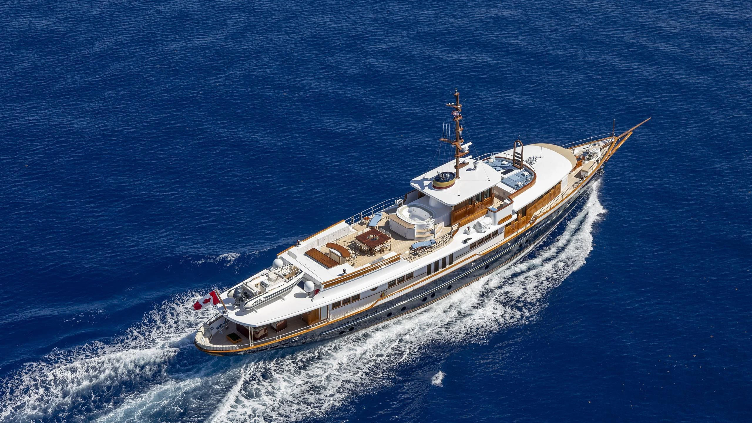 a ship in the water aboard NADAN Yacht for Sale