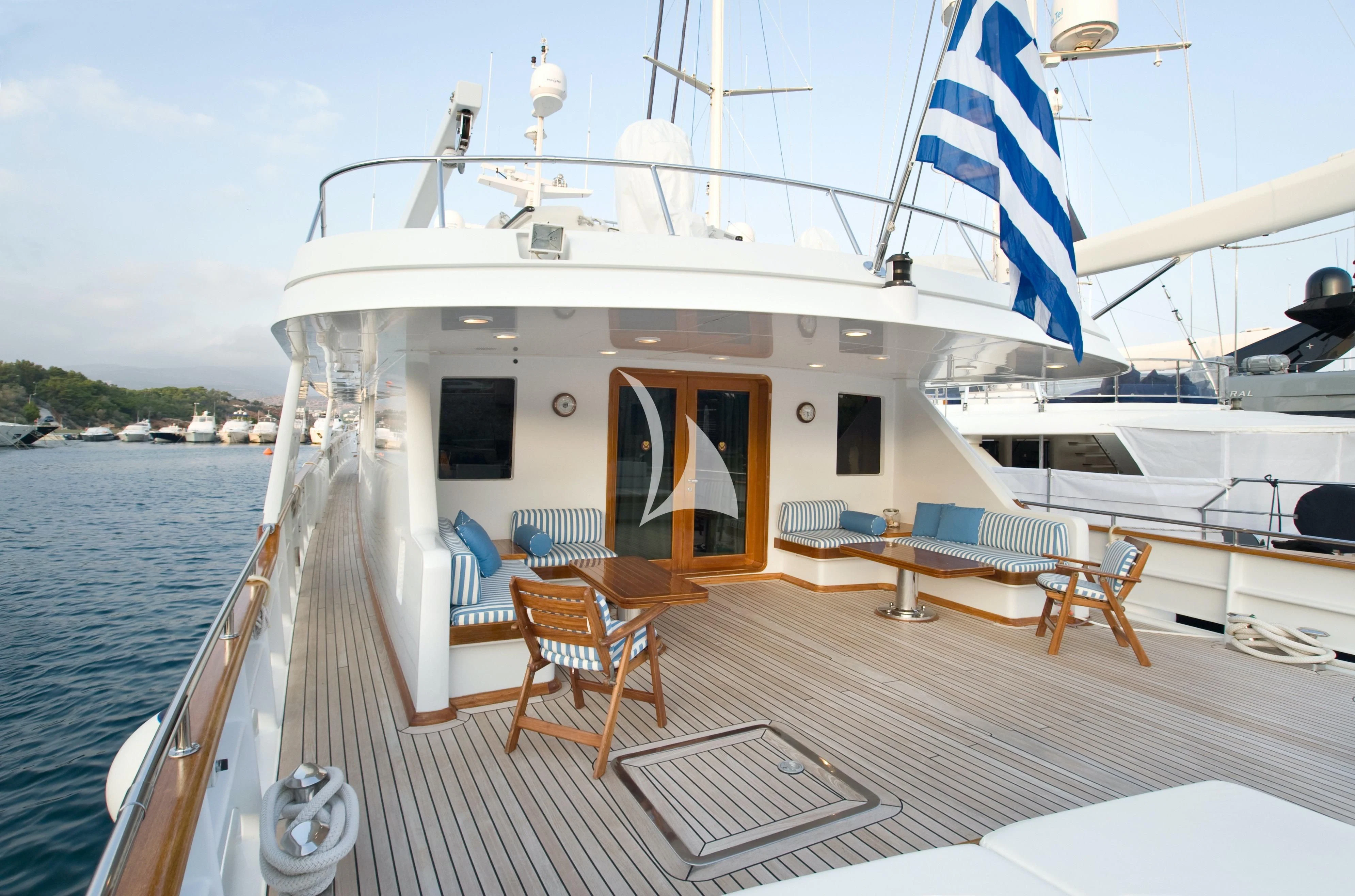 a boat on the water aboard OKTANA Yacht for Sale