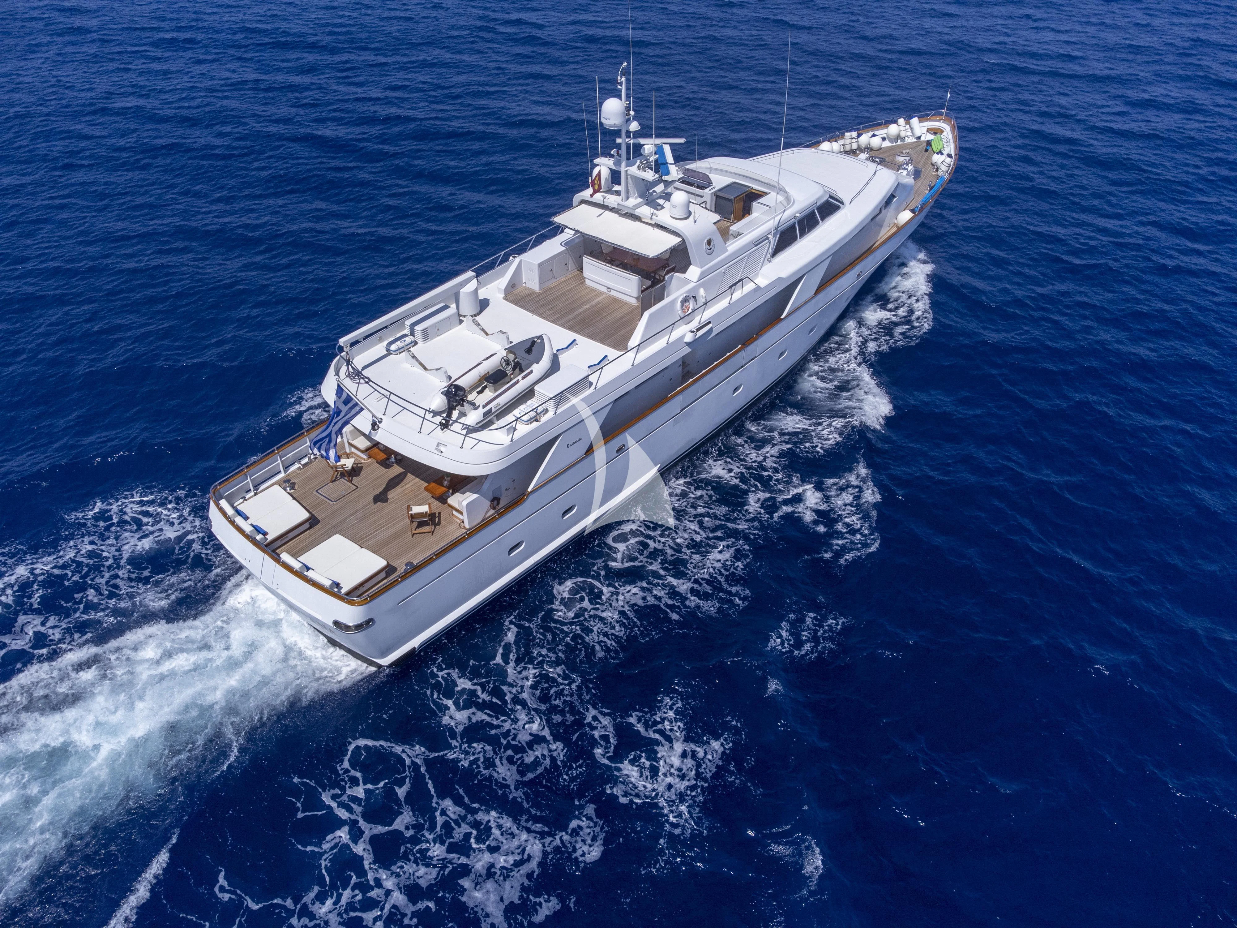 a ship in the water aboard OKTANA Yacht for Sale