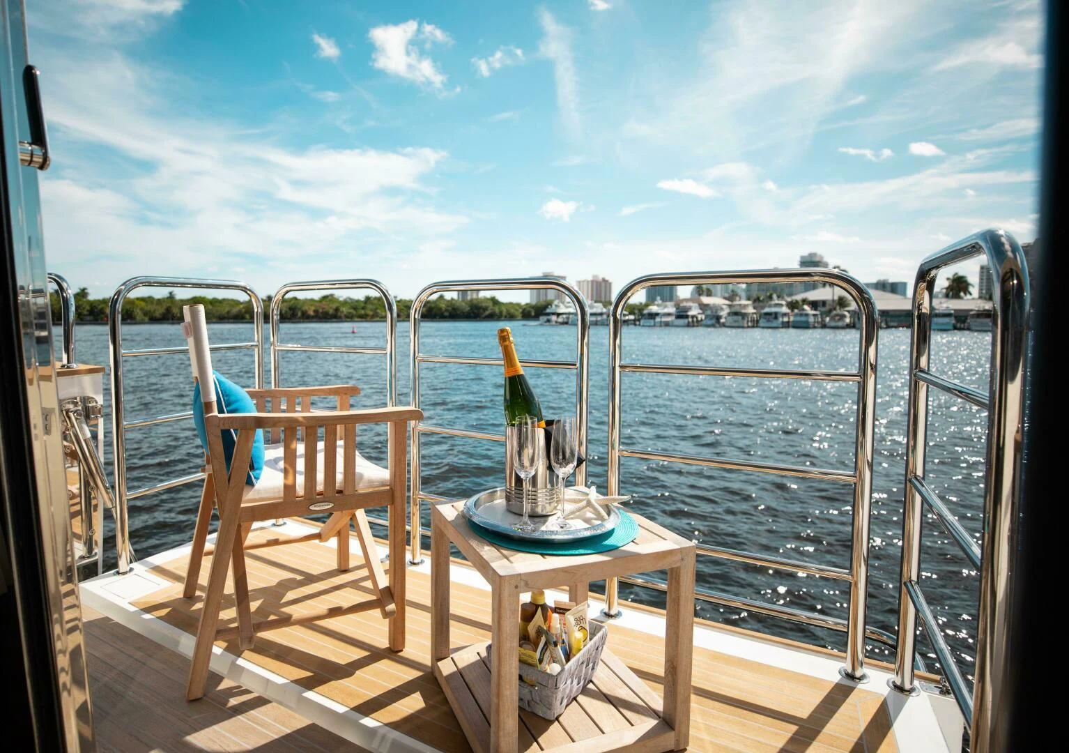a boat on the water aboard MIRRACLE Yacht for Sale