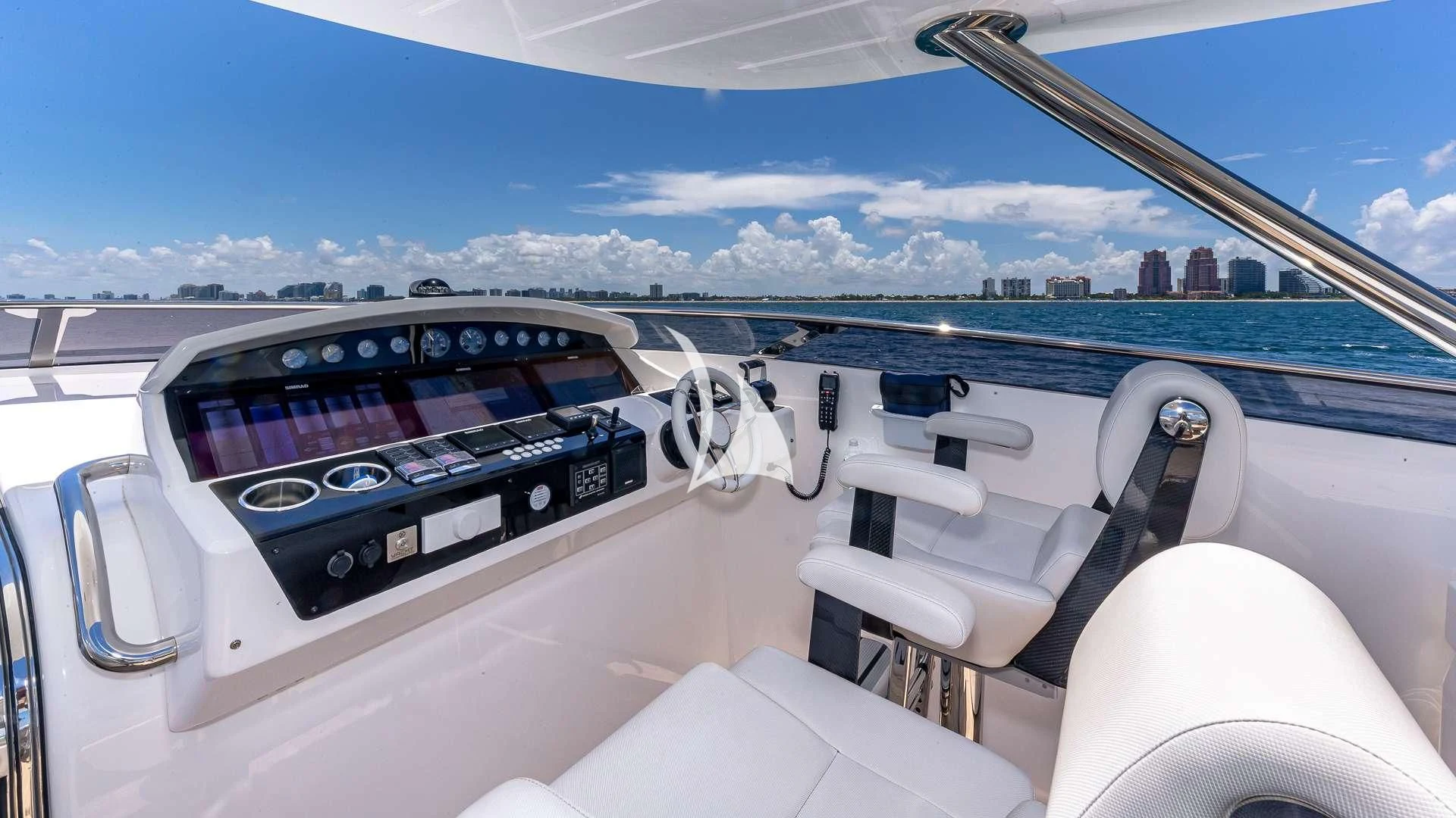 the cockpit of a plane aboard MIRRACLE Yacht for Sale