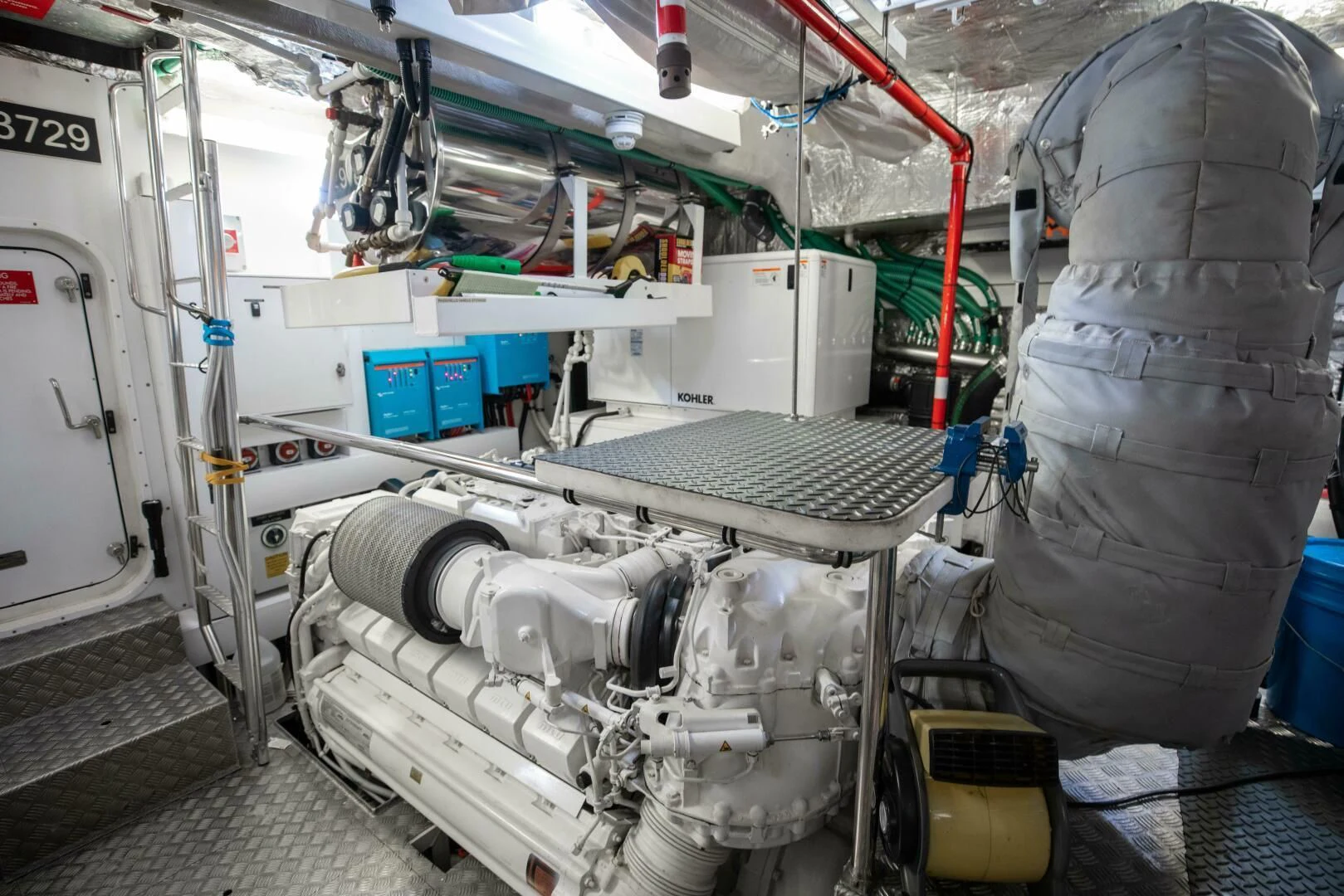 a machine with a large metal object aboard MIRRACLE Yacht for Sale