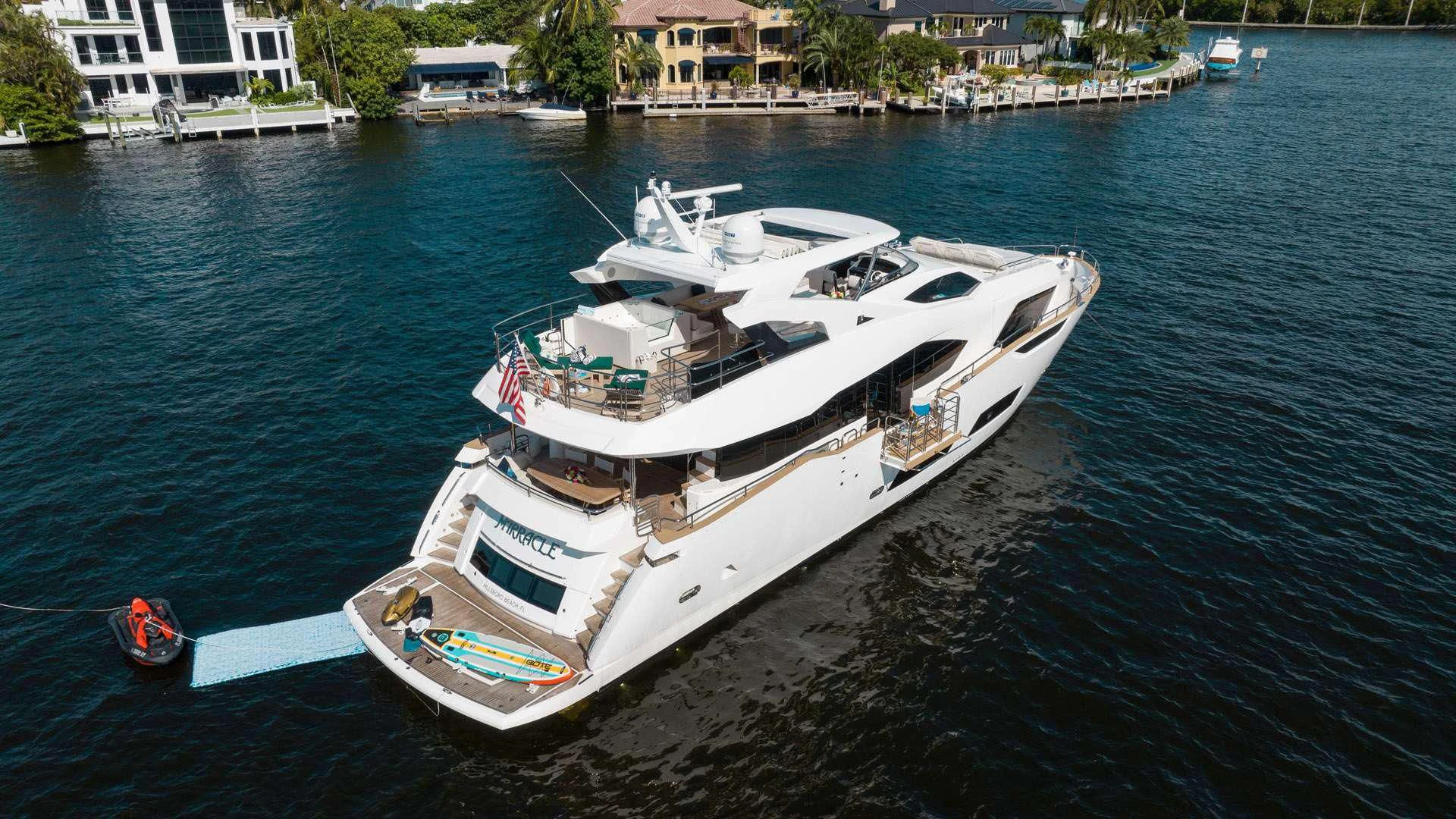 a boat on the water aboard MIRRACLE Yacht for Sale