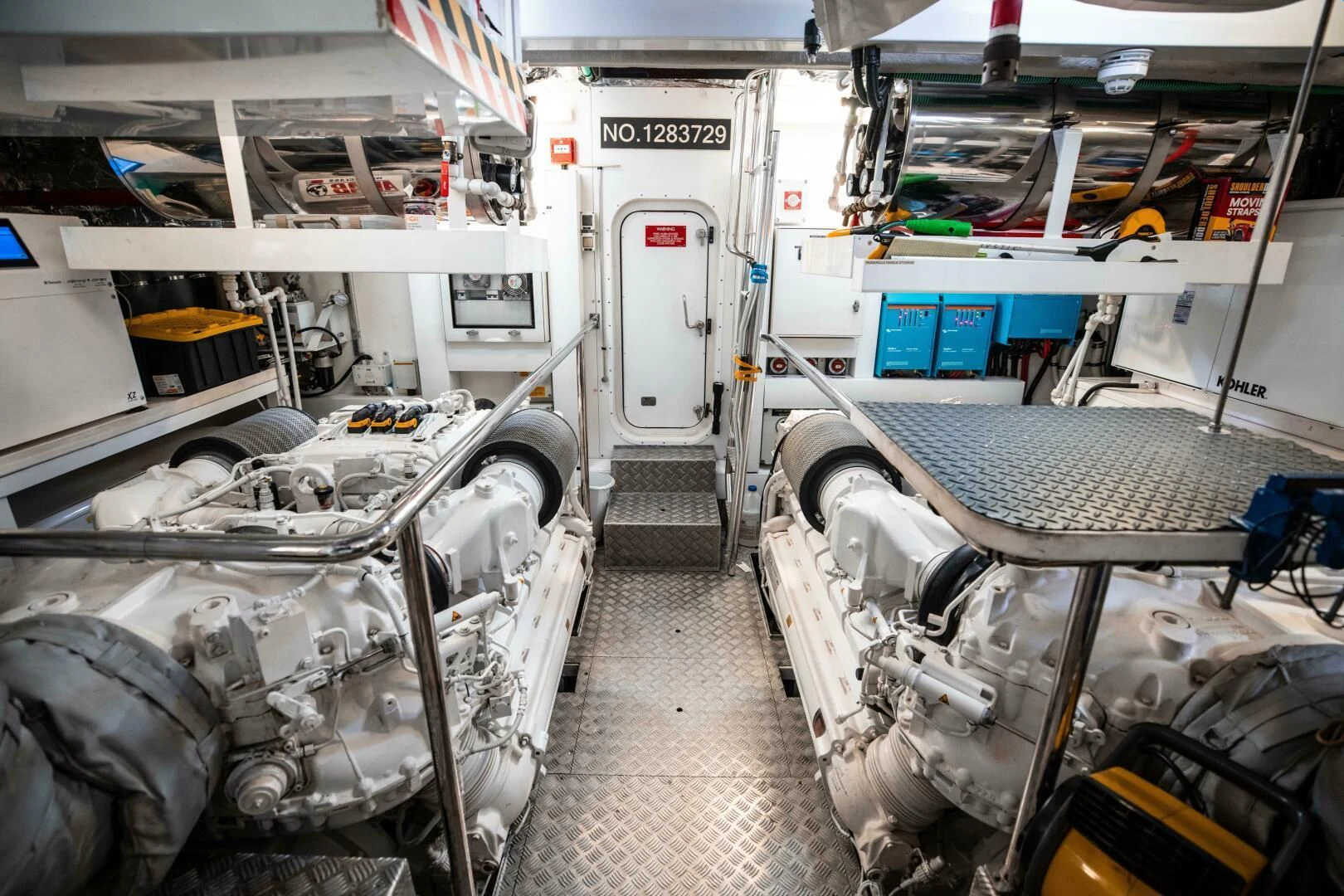 a room with machinery aboard MIRRACLE Yacht for Sale
