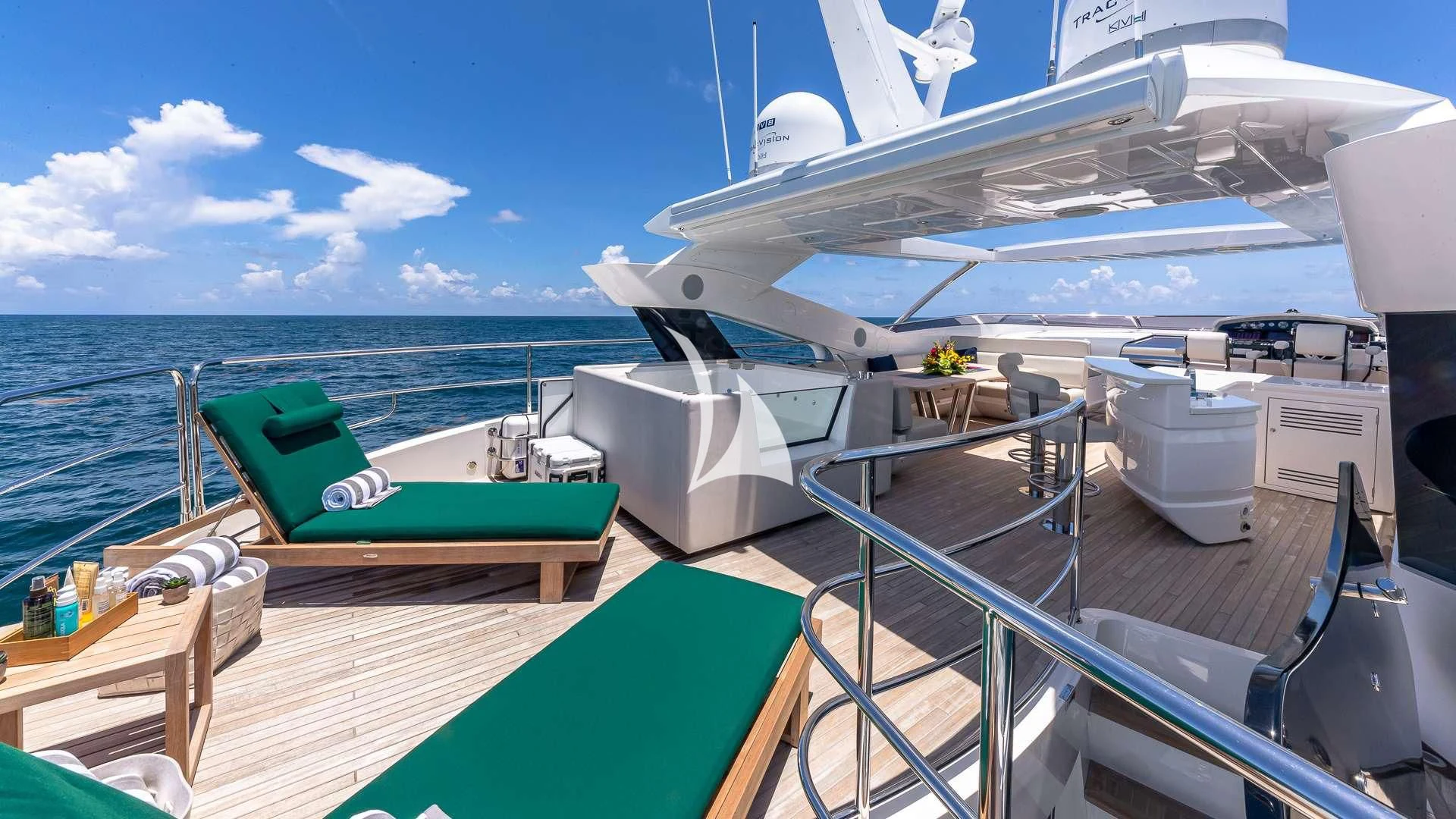 a boat on the water aboard MIRRACLE Yacht for Sale