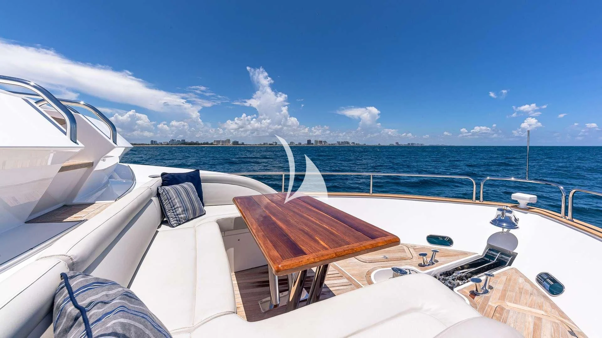 a boat on the water aboard MIRRACLE Yacht for Sale
