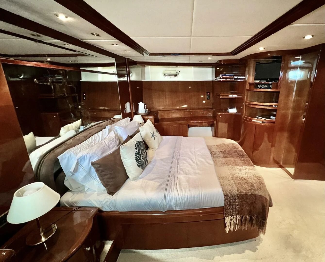 a bed in a cabin aboard GARI Yacht for Sale