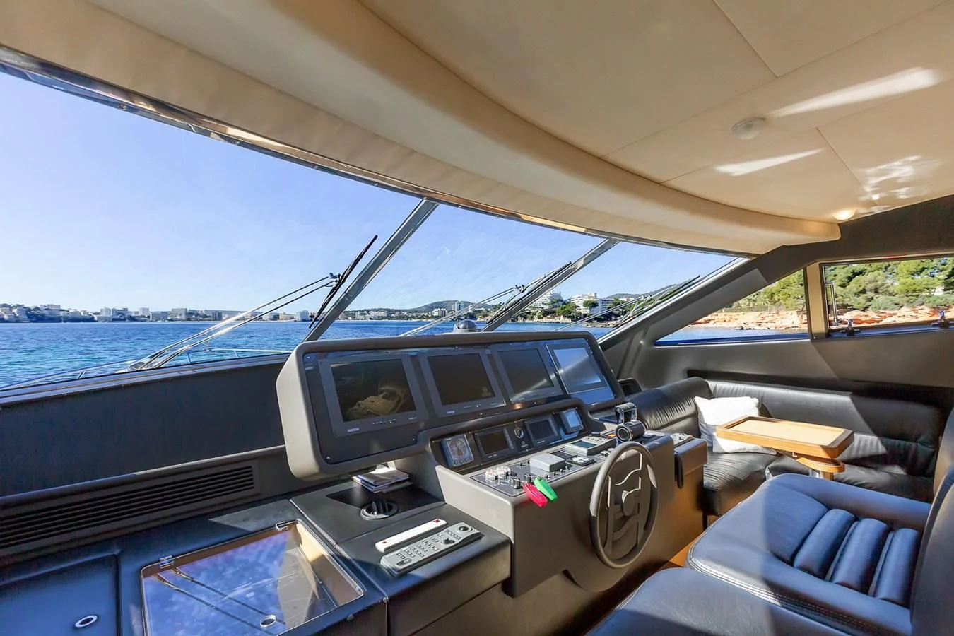 inside of a car aboard BIJOU Yacht for Sale