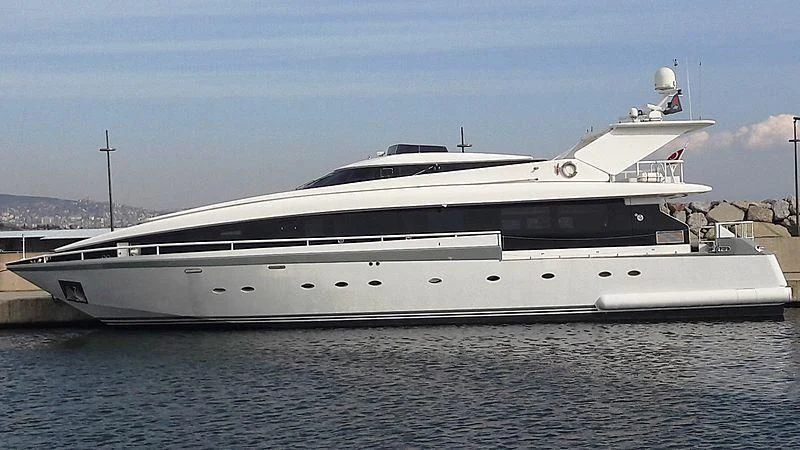 a large white yacht aboard MOONTAZZAM II Yacht for Sale