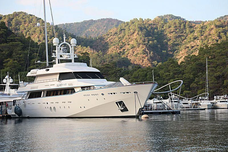 a boat in the water aboard SUREYYA Yacht for Sale