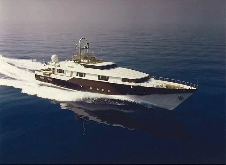 a ship on the water aboard SUREYYA Yacht for Sale