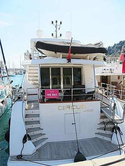 a boat in the water aboard CIRCUS Yacht for Sale