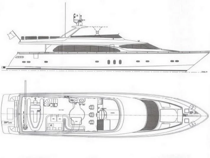 diagram, engineering drawing aboard JOYS Yacht for Sale