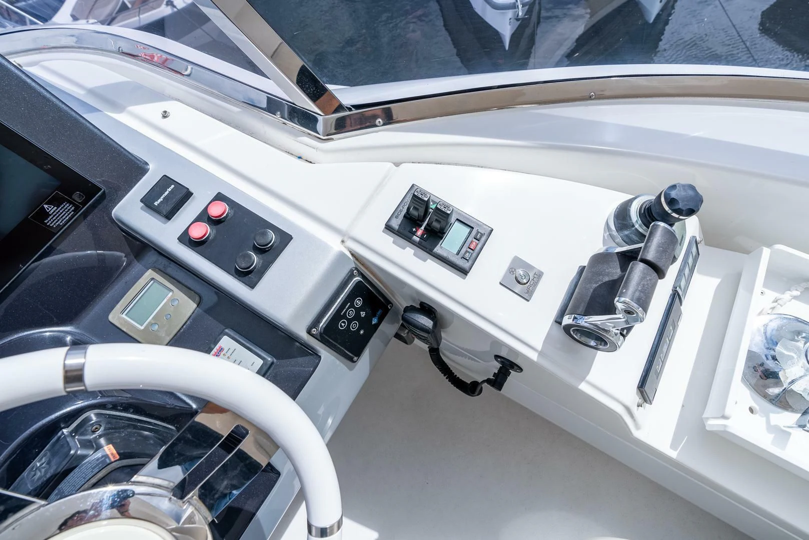 the inside of a car aboard 80 AZIMUT Yacht for Sale