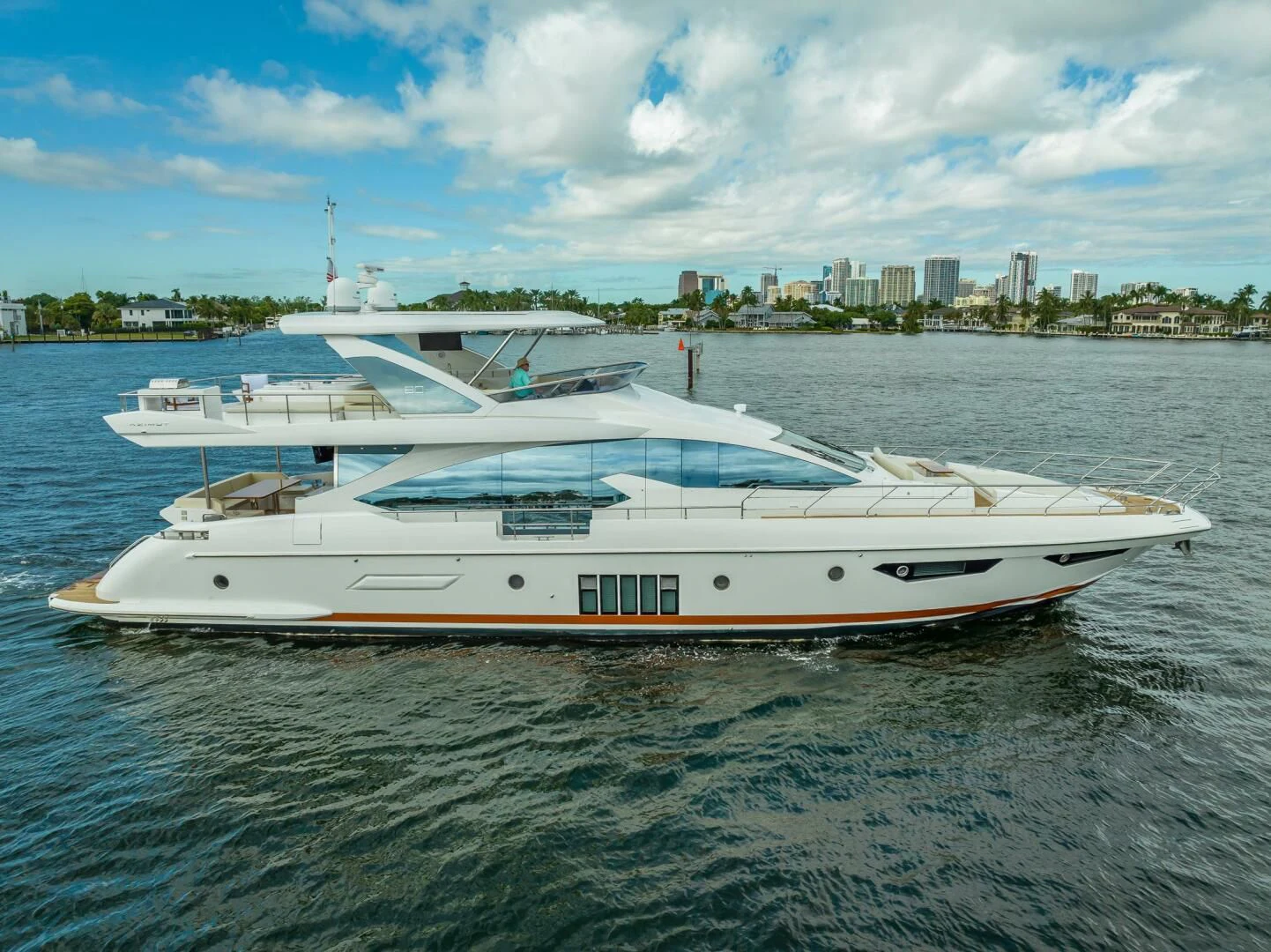 a boat on the water aboard 80 AZIMUT Yacht for Sale