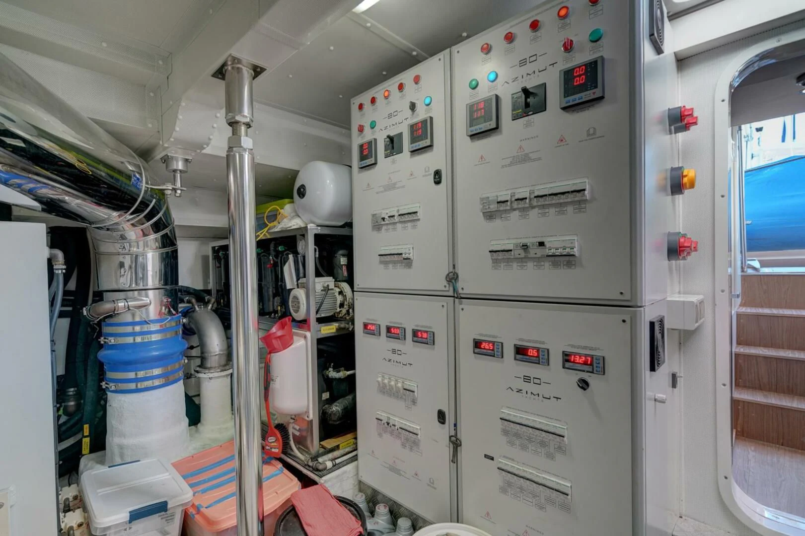 a room with several machines aboard 80 AZIMUT Yacht for Sale