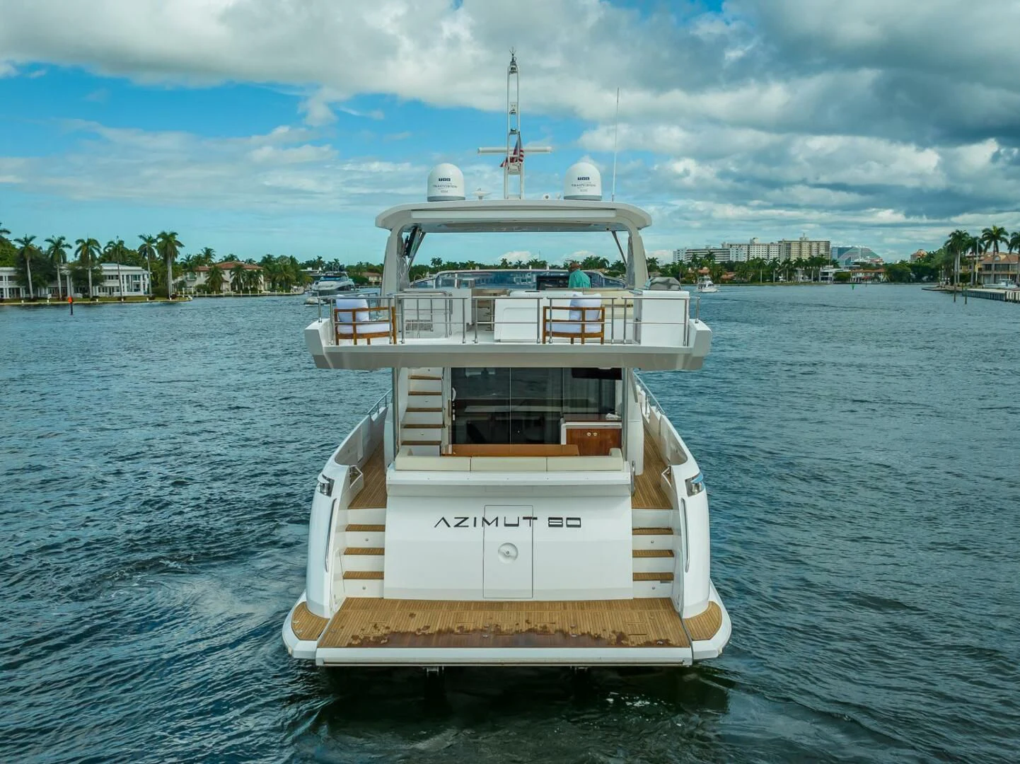a boat on the water aboard 80 AZIMUT Yacht for Sale
