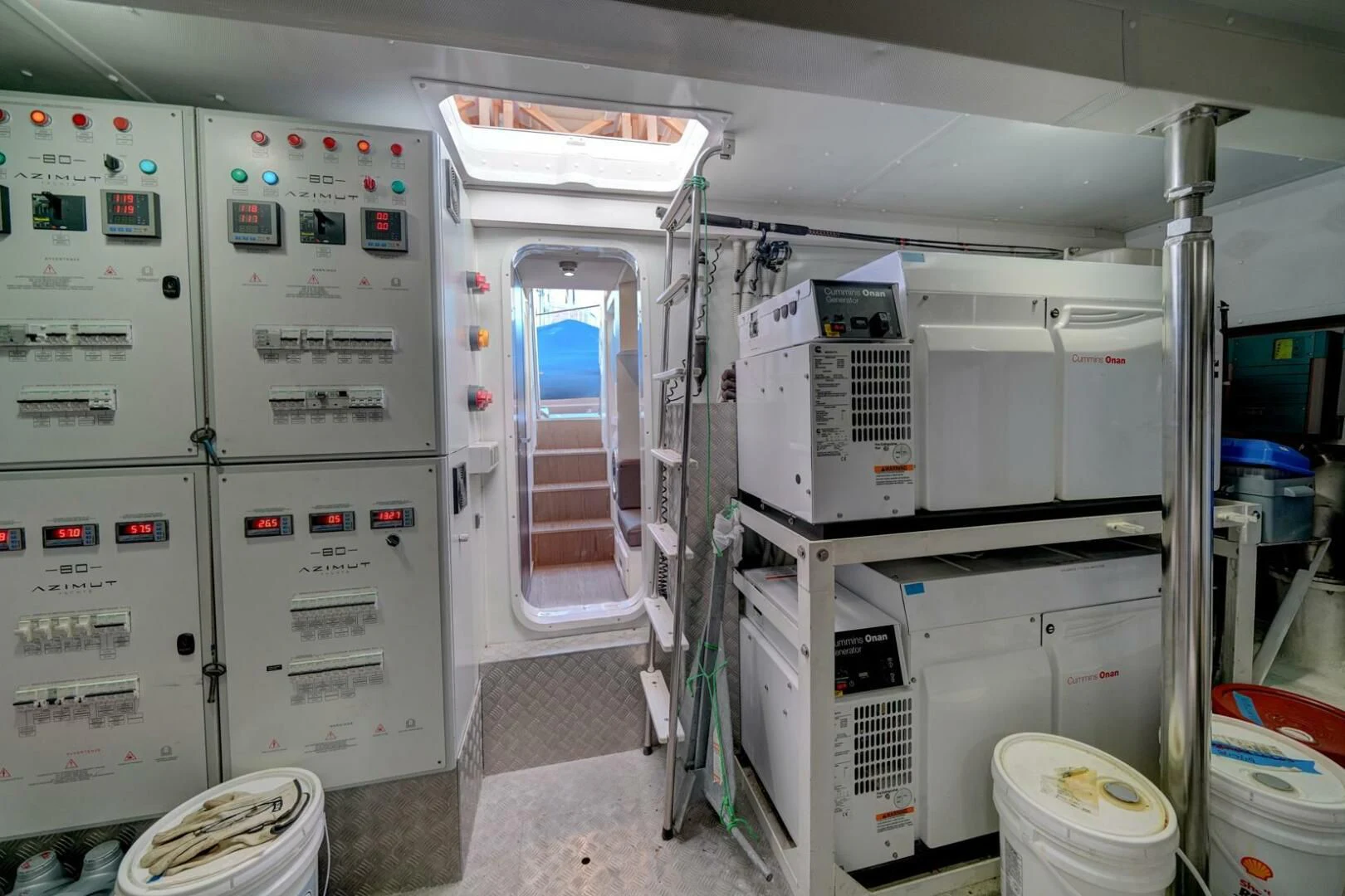 a room with several machines aboard 80 AZIMUT Yacht for Sale
