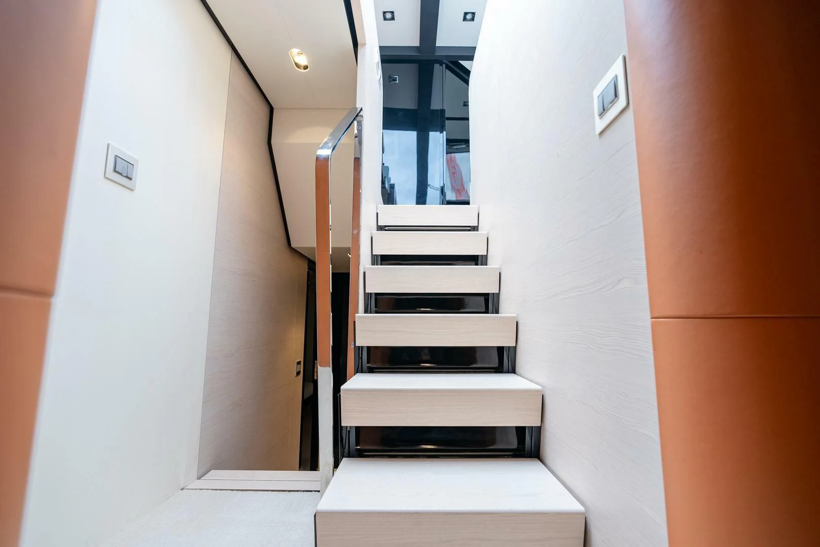 a staircase in a building aboard 80 AZIMUT Yacht for Sale